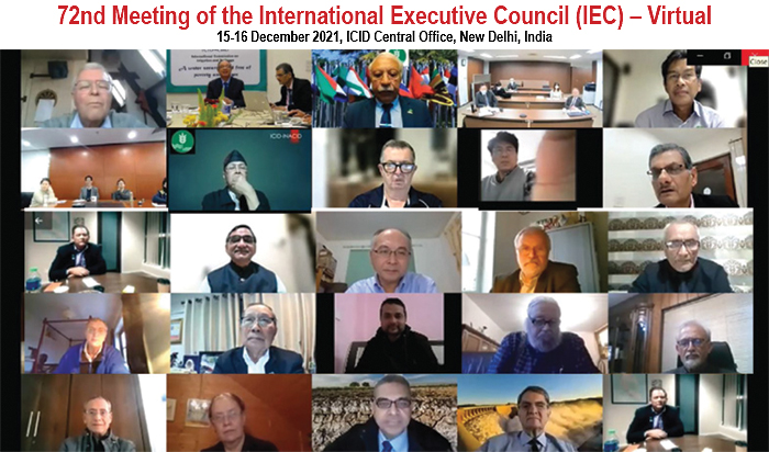 71st IEC Meeting  (ICID Central Office hosted the meeting on virtual platform in two sessions of two hours each on two consecutive days (7- 8 December 2020)