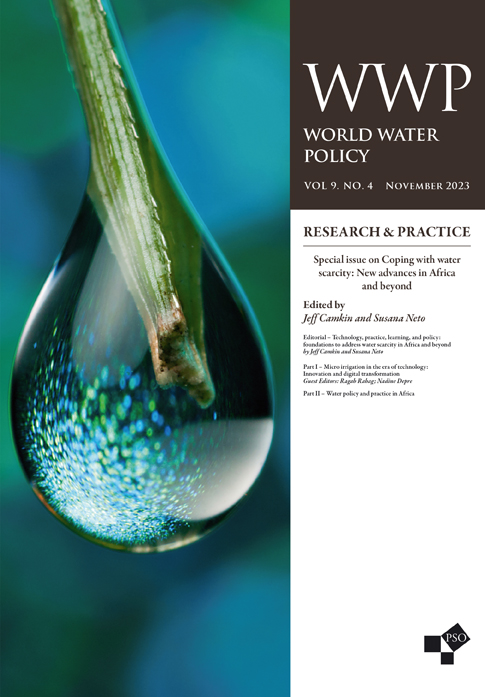 World Water Policy Special Issue on Coping with Water Scarcity: New Advances in Africa and Beyond
